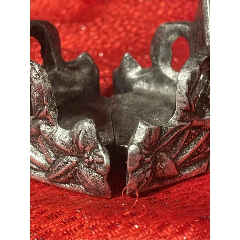 Vintage 1996 Carson Pewter Hummingbird Candle Holder Set Of 2